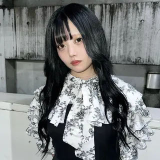 ミディアム カラー ハイトーン/ウルフ /エクステ/ましろのヘアスタイル