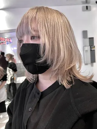 セミロング カラー ヘアアレンジ 🐺ウルフの神🐺 /カラー/けいすけのヘアスタイル