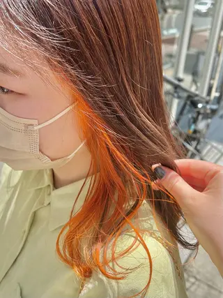 セミロング カラー 韓国ヘア ♡tomimaのヘアスタイル