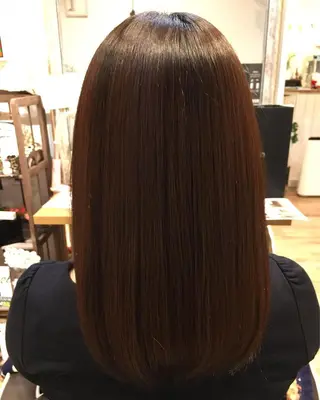 ミディアム カラー 青野 文香のヘアスタイル