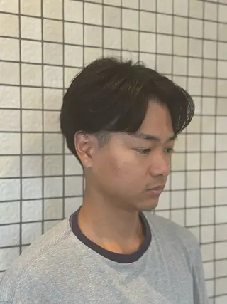 パーマ メンズ leo/ナチュラル/ テーパーフェードのヘアスタイル