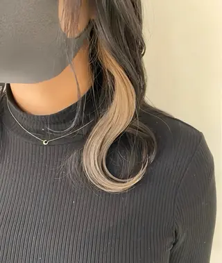 セミロング カラー ALIVE原宿🖤 カラーリストるねこのヘアスタイル