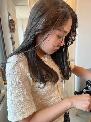 ロング カラー トレンドと似合わせ/ マンツーマン/西上楓のヘアスタイル