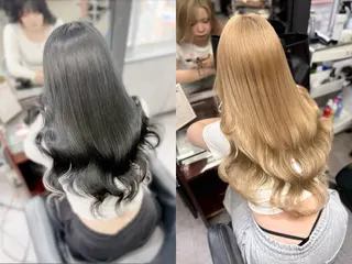 ロング ★韓国風カラー ×エクステ★のヘアスタイル