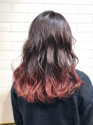 セミロング カラー 🤍髪質改善➕透明感 カラー🤍川上葵のヘアスタイル