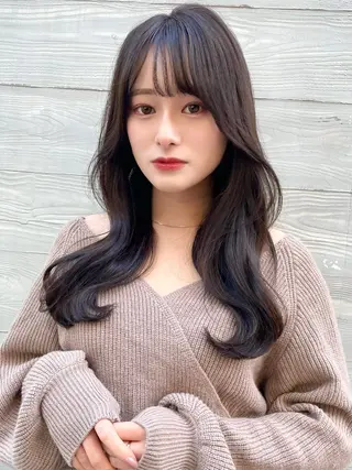 ロング カラー 韓国ヘア🤍顔周り/ 髪質改善✨/林遼一郎のヘアスタイル