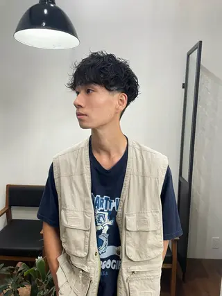 ショート パーマ メンズ NiL所属・藤浪 駿のヘアスタイル