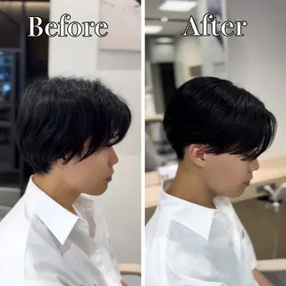 ショート パーマ メンズ 🔮メンズ縮毛矯正 毛流れパーマ💎竹永のヘアスタイル