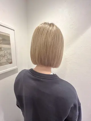 ミディアム カラー パーマ Lond partir所属・🩶柴谷 美月🩶ボブ・パーマのヘアスタイル