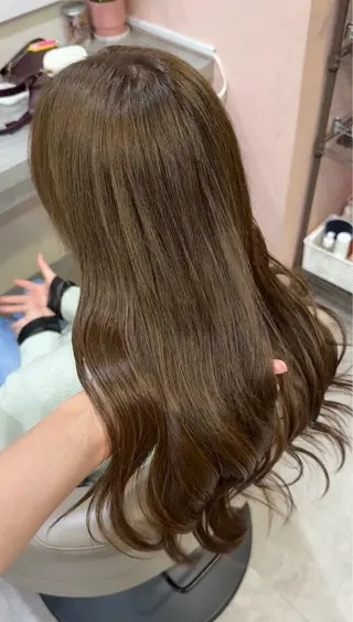 ロング カラー ヘアアレンジ 透明感カラー ももかのヘアスタイル
