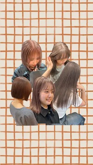 カラー ベージュ🧸/ボブ ダブルカラー/このかのヘアスタイル