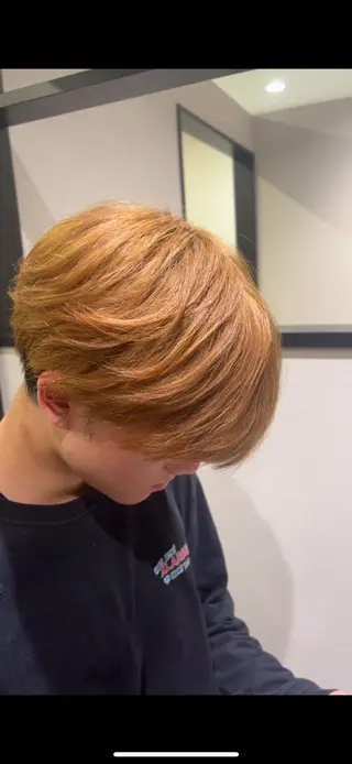 メンズ メンズカットモデル カラーモデル水橋柊太のヘアスタイル