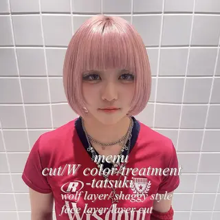 ミディアム カラー 🪼ウルフNo.1 池袋　タツキ🪼のヘアスタイル