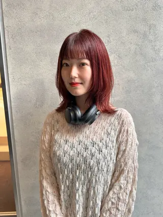 ミディアム SALOWIN me＋店所属・半個室サロン🫧 ササキアヤカのヘアスタイル