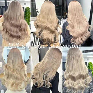 ロング シールエクステ特化 ハイトーン、NANAのヘアスタイル