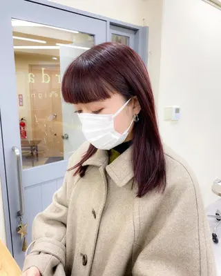 ミディアム カラー hair design verda所属・レイヤー暖色カラー 池袋Yamamotoのヘアスタイル