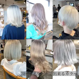 カラー ハイトーン/レイヤー /ケアブリーチ石川治のヘアスタイル
