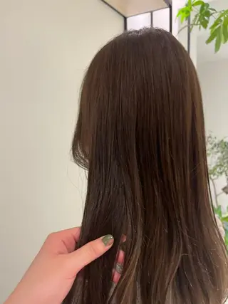 セミロング カラー 頭皮につけないカラー /白髪ぼかし/実加永のヘアスタイル