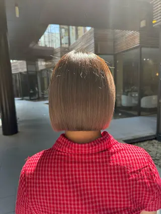ショート 縮毛矯正×ボブ美容師 /飯田 輝のヘアスタイル
