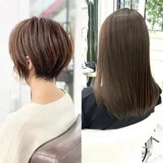 セミロング 小澤 奈津美のヘアスタイル