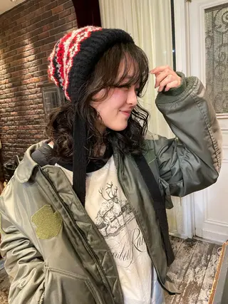 ミディアム カラー 中野 舞桜のヘアスタイル