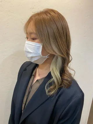 セミロング カラー 🍑 モモカ🍑のヘアスタイル