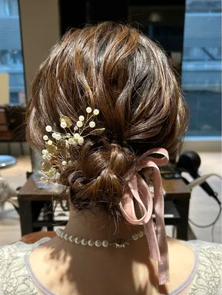 セミロング ヘアアレンジ 髙木美緒🌿 レイヤー/アレンジのヘアスタイル