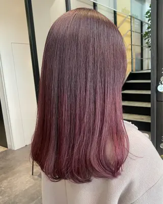 セミロング カラー 💗ガーリーヘア🎀 saki💗のヘアスタイル