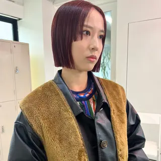ショート カラー パーマ ヘアアレンジ キッズ 🧨ブリーチー×ボブ レイヤー💎じゅえるのヘアスタイル