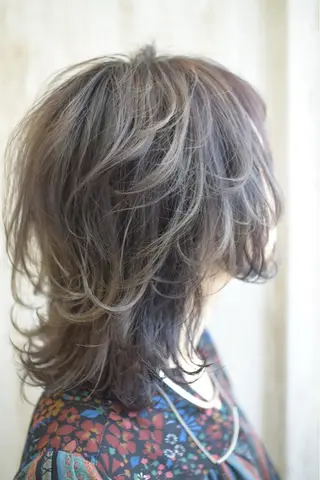 ミディアム カラー ハイトーンカラー RYUのヘアスタイル