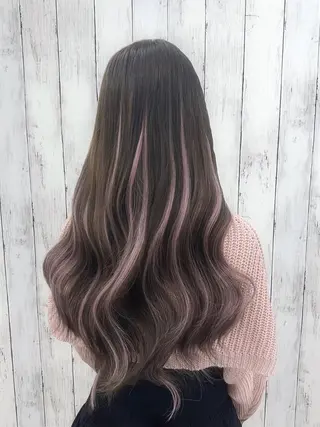 ロング カラー ヘアアレンジ エクステ専門店 Vのヘアスタイル