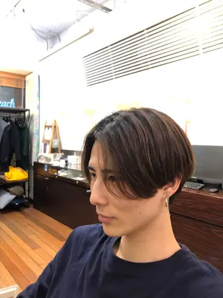 ミディアム カラー パーマ メンズ 🌿ダブルカラー/ 明大前/中村渓太のヘアスタイル