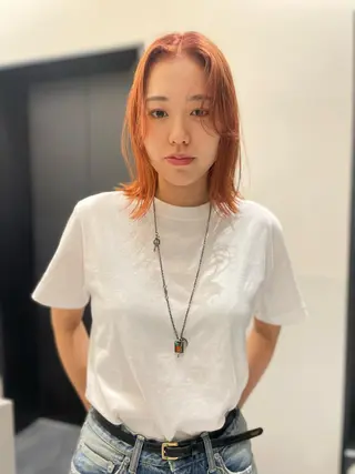 ミディアム カラー SALOWIN所属・ブリーチ✨ ボブ✨レイヤーのヘアスタイル