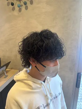 ミディアム 柏/メンズパーマ/ ナチュラル/颯寿のヘアスタイル