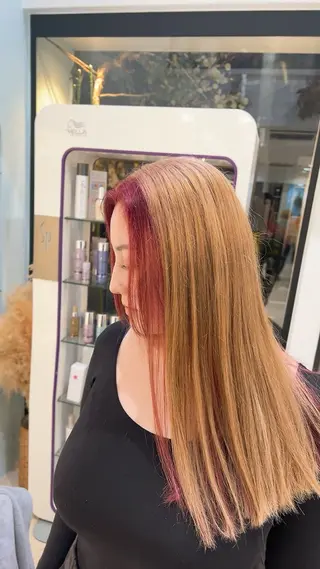 ミディアム カラー パーマ 堀井 凌平のヘアスタイル