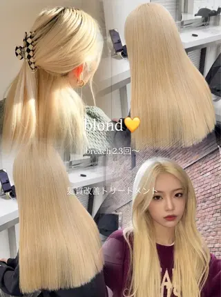 ロング カラー モテ髪💕ハイトーン yuriaのヘアスタイル