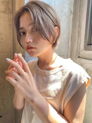 ショート カラー 似合わせカラーパーマ 🌿kitin米川のヘアスタイル