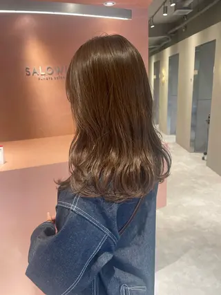 セミロング SALOWIN 立川所属・MAYU /ナチュラルヘア🌷のヘアスタイル