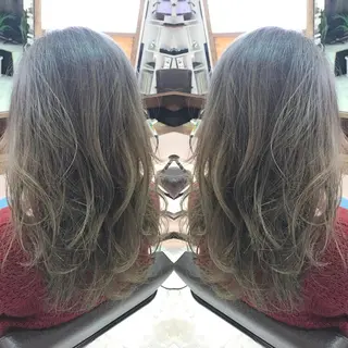 セミロング カラー 青木 茂樹⭐️ 透明感カラーのヘアスタイル