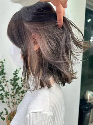ミディアム カラー ブリーチダブルカラー 【koide】のヘアスタイル