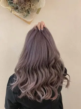 ロング カラー Blue 髪質改善 💎松藤 莉奈のヘアスタイル