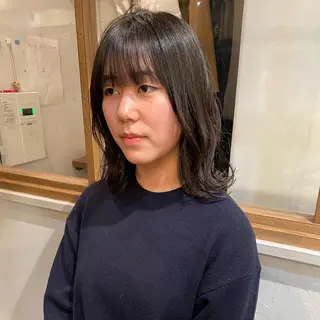 ミディアム カラー 平地 晃人のヘアスタイル