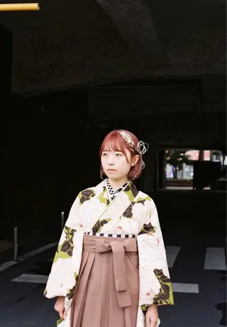 ショート ヘアアレンジ Yui. ハイトーン/パーマ/のヘアスタイル