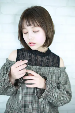 ミディアム カラー パーマ ヘアアレンジ メンズ キッズ ネイル マツエク・マツパ premier modelsのヘアスタイル