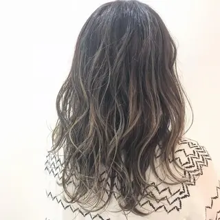セミロング カラー 店長 大方康暉のヘアスタイル