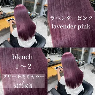 セミロング カラー ️💕淡いハイトーン 💕︎︎ひかるのヘアスタイル