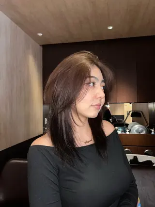 ミディアム カラー 産休中です 艶カラー♡オカのヘアスタイル