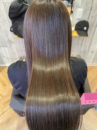 ロング カラー 韓国ヘア顔周りカット 艶髪ベージュtamaのヘアスタイル