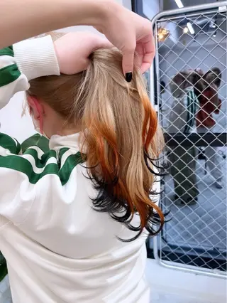 ロング カラー 🐺ウルフ×ハイトー ン🖤Yukinoのヘアスタイル