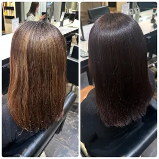 セミロング カラー ENORE銀座店所属・👑髪質改善/ カット👑拓海のヘアスタイル
